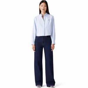 Levi's Ribcage Wide Leg High Rise Jeans 26x32 Shaded View Dark Wash NWT